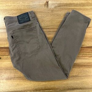 Levi's 511 Slim Fit Pants Men 34x30 Brown Khaki Chino Twill Stretch 04511